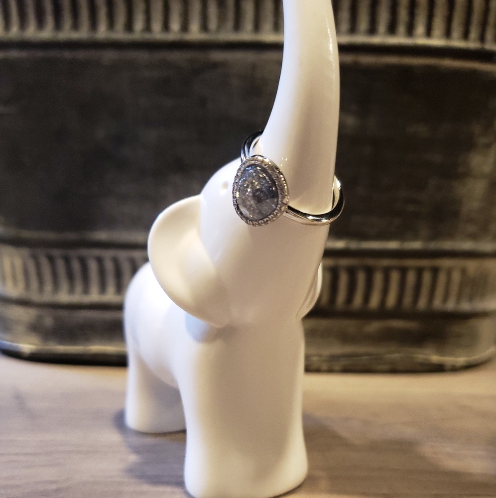 Sterling Silver Grey Galaxy Ring
